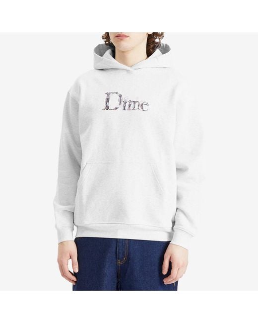 Dime White Classic Steampunk Hoodie for men