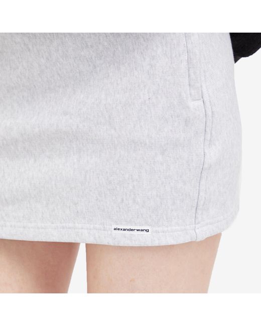 Alexander Wang White Mini Logo Sweat Skirt