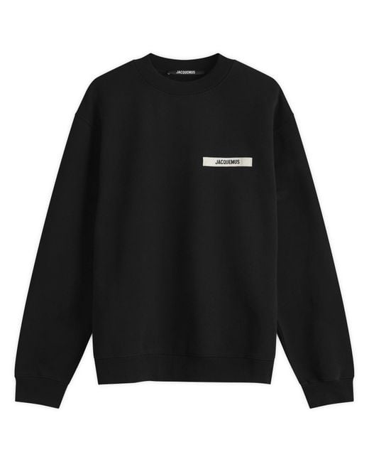 Jacquemus Black Sweatshirt With Logo for men