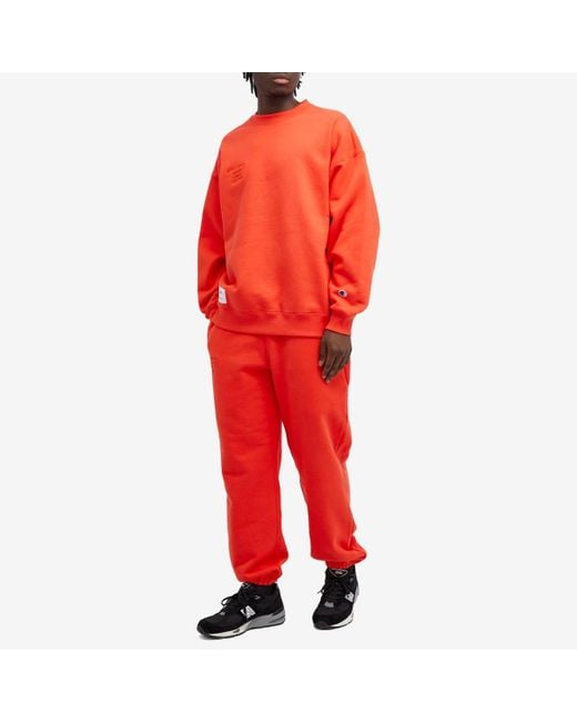 Champion Red X Wtaps Sweat Pants for men
