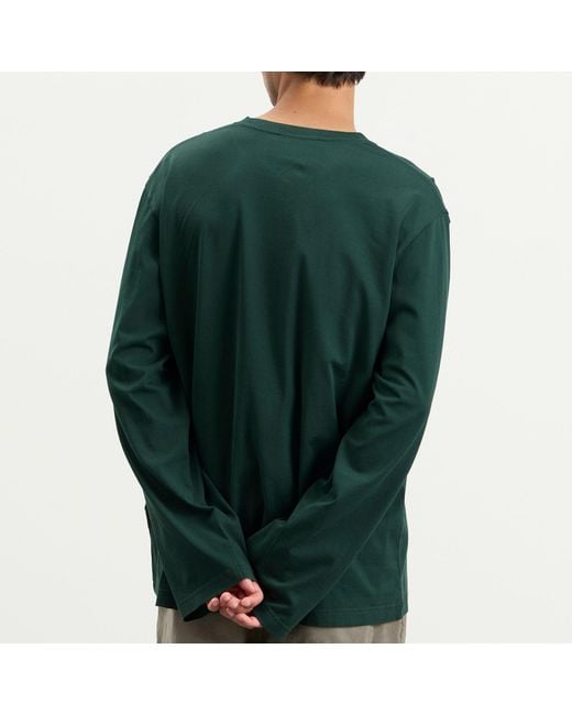 Acne Green Edden Small Venice Logo Long Sleeve T-Shirt for men