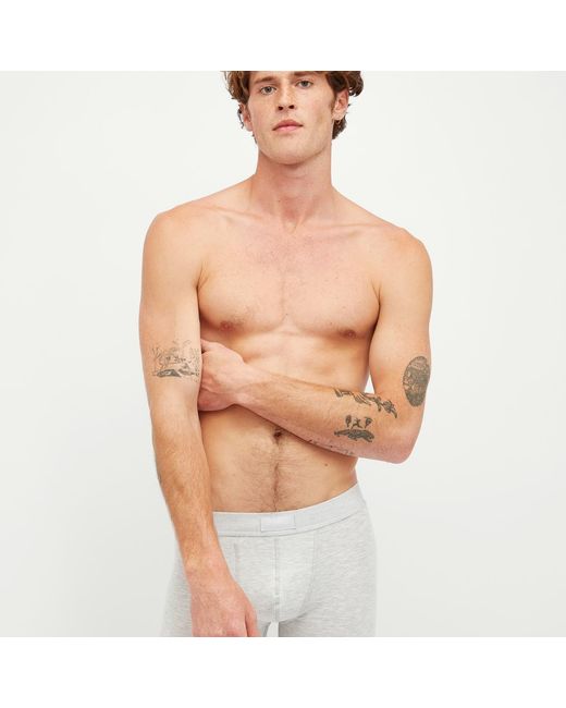 Skims Gray Cotton Boxer Brief 5" for men