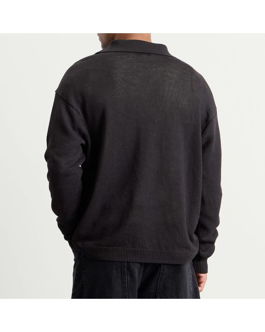 Studio Nicholson Black Heddy Zip Up Jumper for men