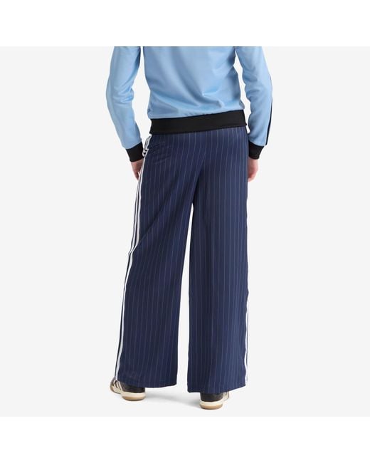 Adidas Blue Satin Wide Legged Pants