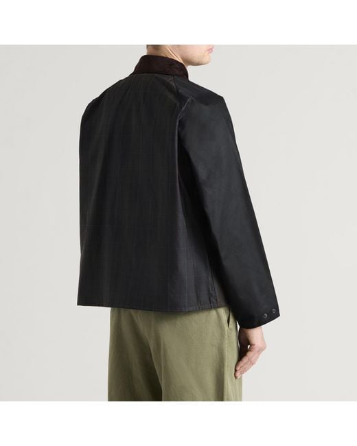 Barbour Black Patchwork Transport Wax Jacket for men