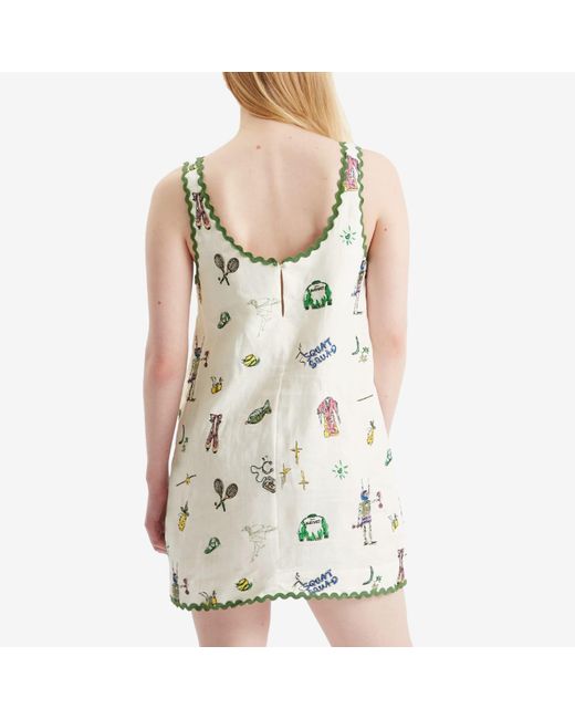 ALÉMAIS White Play Embroidered Mini Dress