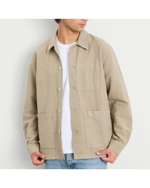 Norse Projects Natural Julian Cotton Linen Overshirt for men
