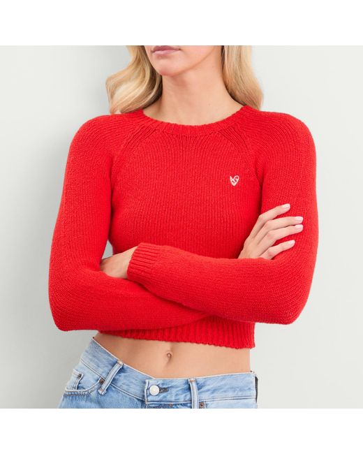 Acne Red Koshi Socks Ribs Sweater