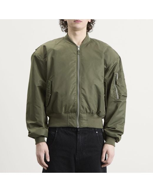 Entire studios Green Cropped Broad Bomber for men