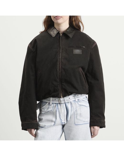Acne Black Okra Bomber Jacket