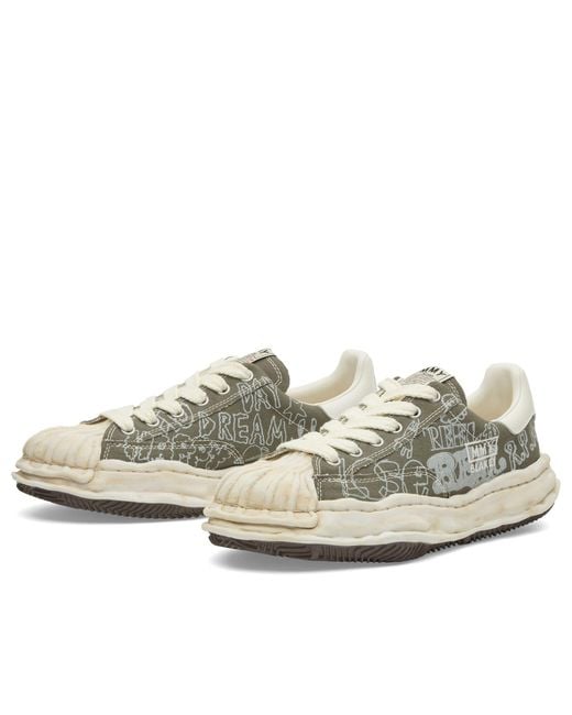 Maison Mihara Yasuhiro White Blakey Graffiti Print Sneaker for men