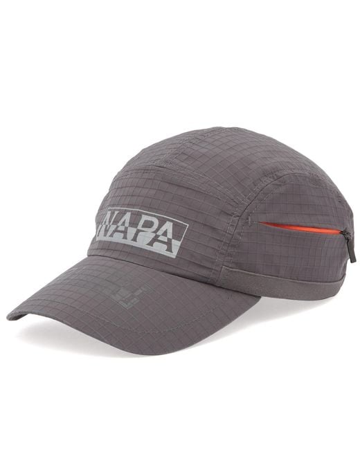 Napapijri Gray Ripstop Logo Cap for men