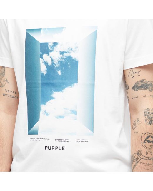 Purple Brand Blue Brand Mercerized Cotton T-Shirt for men