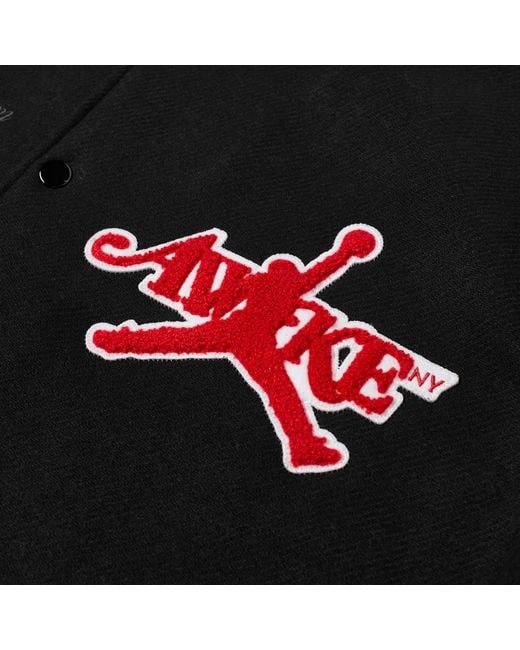 Nike Black X Awake Ny Varsity Jacket for men