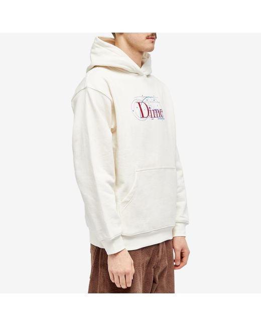 Dime White Classic Ratio Hoodie for men