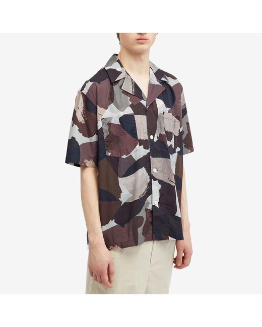 Norse Projects Purple Mads Relaxed Camo Short Sleeve Shirt for men