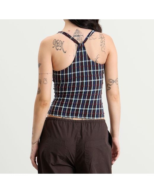 Peachy Den Blue Cindy Racer Back Top