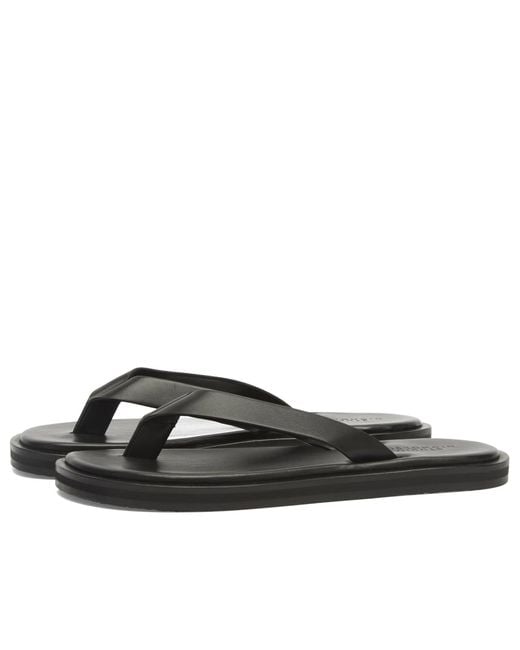 Studio Nicholson Black Curren Leather Flip Flop