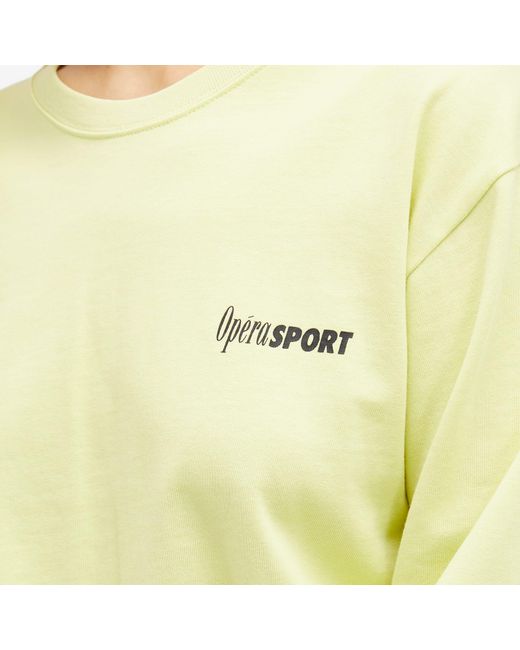 OperaSPORT Yellow Clivette Logo Long Sleeve T-Shirt