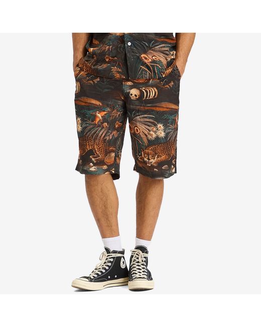 Endless Joy Multicolor Leopard Jungle Shorts for men