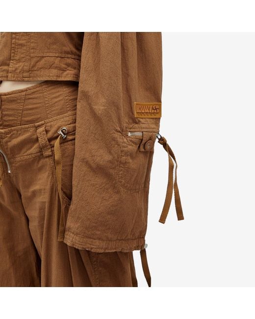 KNWLS Brown Frgment Bomber Jacket