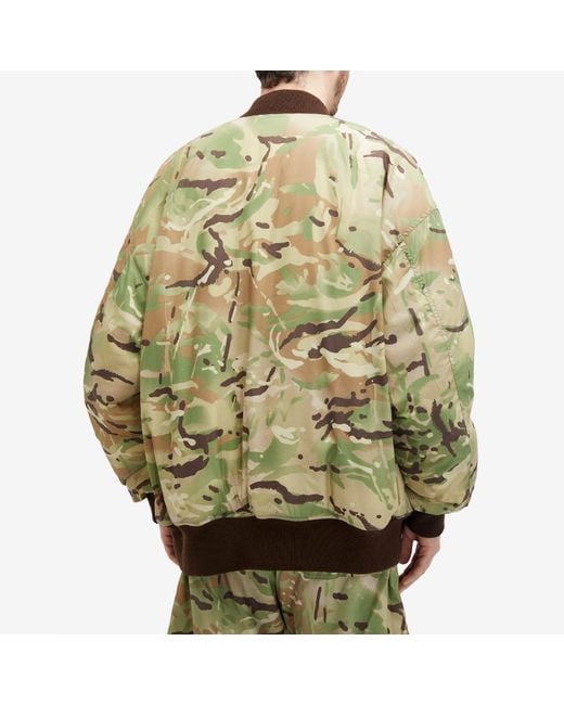 1017 ALYX 9SM Green Oversized Camo Nylon Bomber Jacket for men