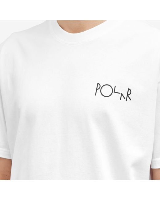 POLAR SKATE White Balloon Fill Logo T-Shirt for men