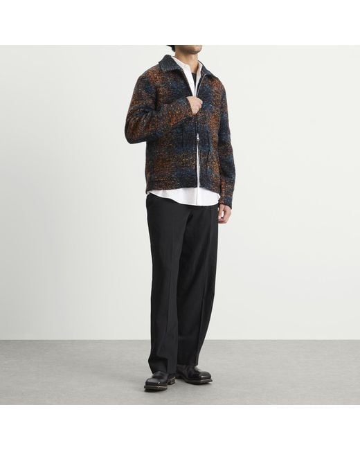 NN07 Black Gael Boucle Wool Jacket for men