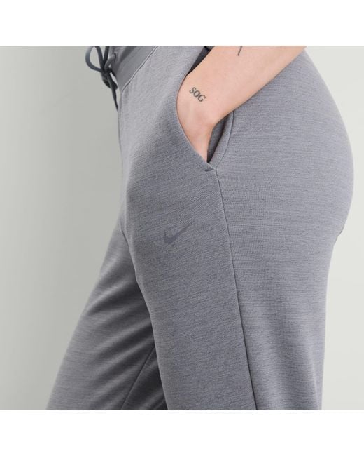 Nike Gray Therma-Fit One High-Waisted 7/8 Joggers