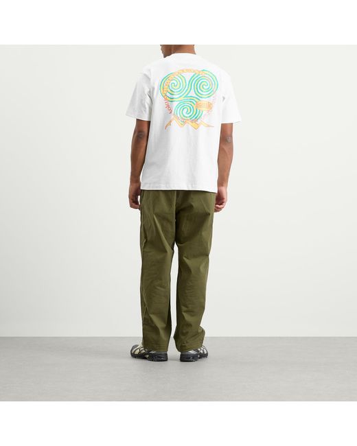 Manastash White Say Hello T-Shirt for men