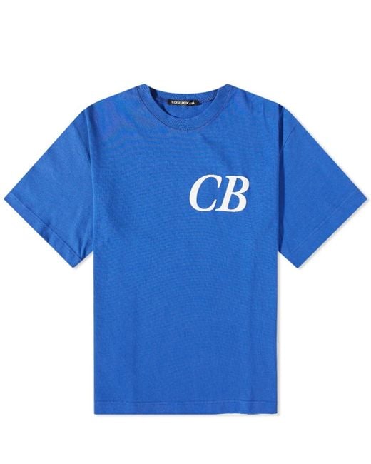 Cole Buxton Blue Italic Cb T-Shirt for men