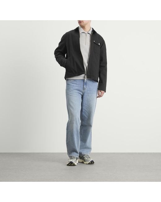 Wax London Blue Vintage Denim Loose Fit Jeans for men