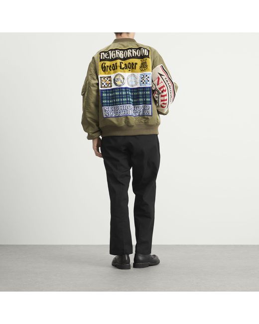 Neighborhood Green Mod Patch Ma-1 Flight Jacket for men