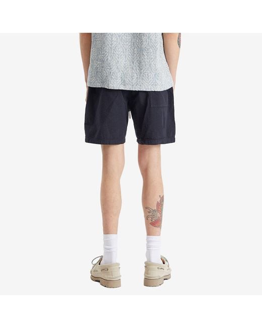 Portuguese Flannel Blue Atlantico Seersucker Shorts for men