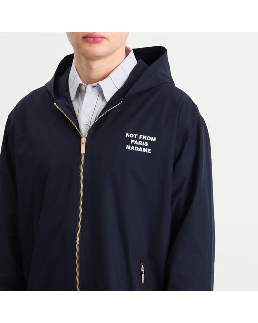 Drole de Monsieur Blue Drole De Monsieur Slogan Zip Hoodie for men