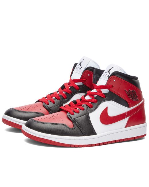 Nike Red W 1 Mid Sneakers