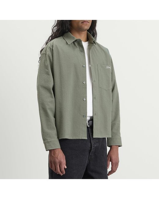 Ronning Green End. X Seersucker Shirt for men