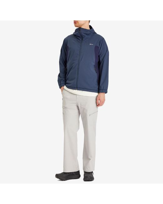 NANGA Blue Hybrid Flex Zip Jacket for men