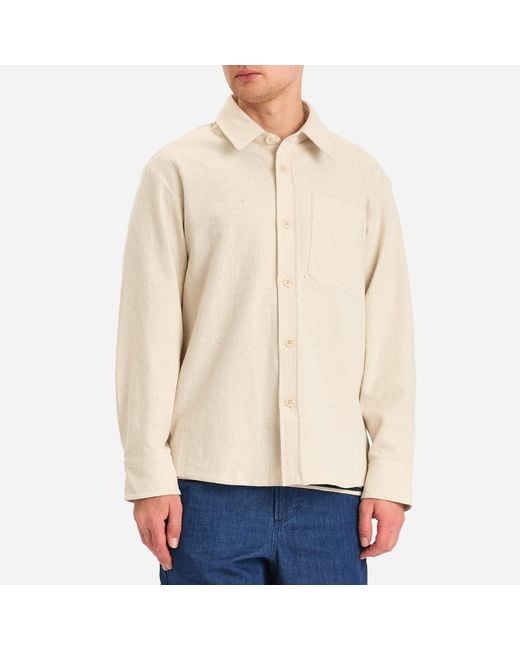 A.P.C. Natural Basile Marl Cotton Overshirt for men
