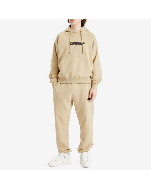 Off-White c/o Virgil Abloh Natural Spray Arrow Skate Hoodie for men