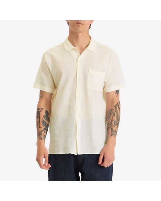 YMC Natural Malick Stripe Vacation Shirt for men