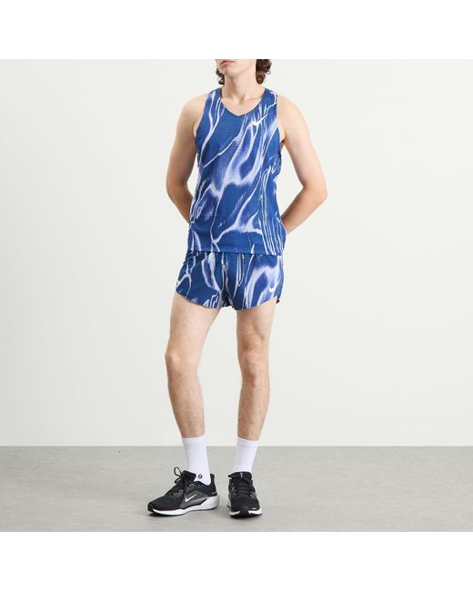 Nike Blue Running Aeroswift 2 Inch Short for men