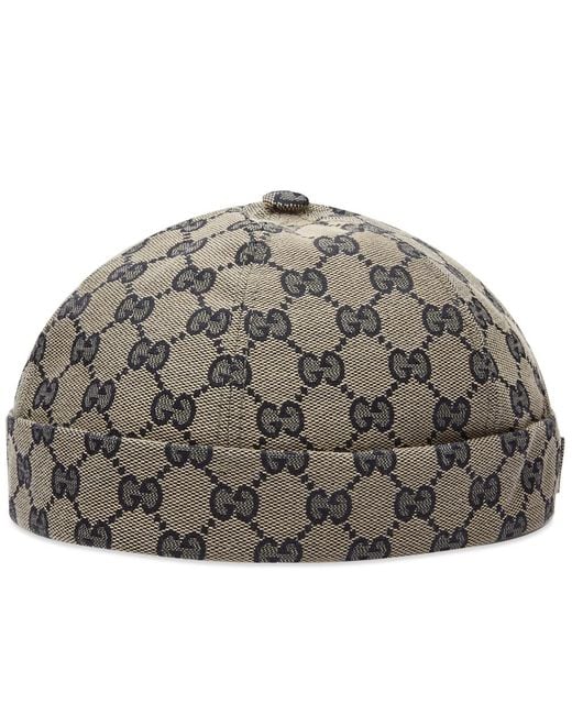Gucci Gray gg Jacquard Brimless Hat for men