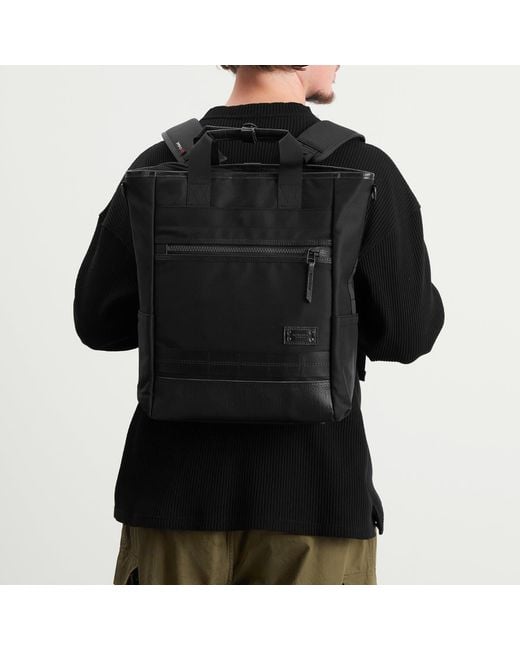 Master Piece Black Rise Backpack Tote Bag