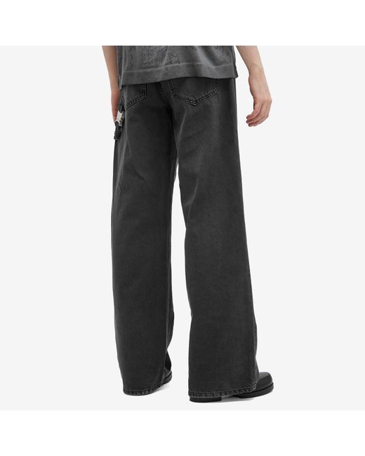 1017 ALYX 9SM Gray Wide Leg Buckle Jeans for men