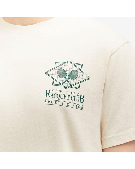Sporty & Rich Natural Ny Racquet Club T-Shirt
