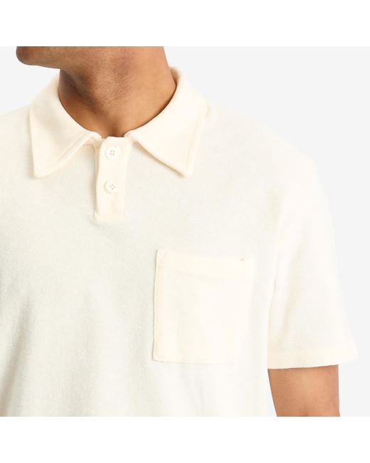 Universal Works Natural Newlyn Light Weight Terry Polo for men
