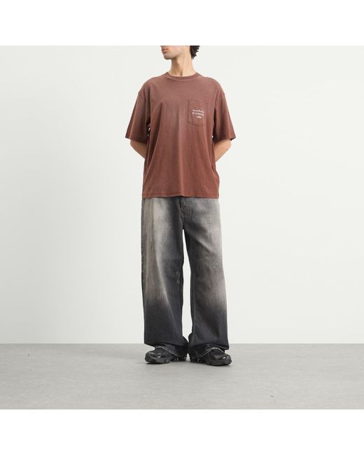 Acne Brown Small 1996 Short Sleeve T-Shirt for men