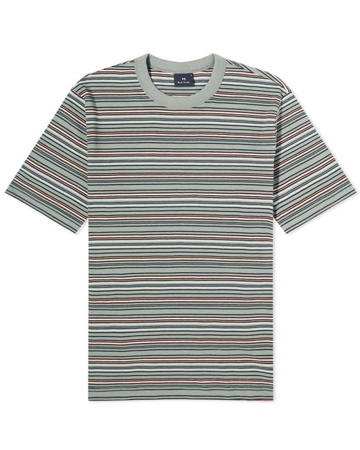 Paul Smith Gray Multi Stipe T-Shirt for men