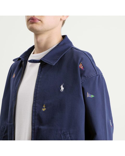 Polo Ralph Lauren Blue Flag Windbreaker Jacket for men